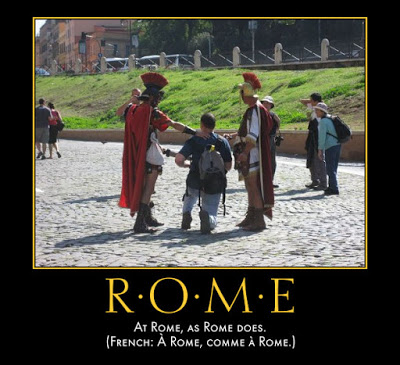 men dressed as Romans