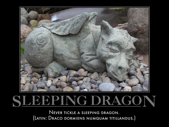 sleeping dragon sculpture