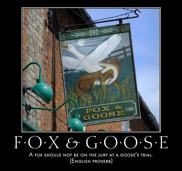 Fox and Goose pub sign