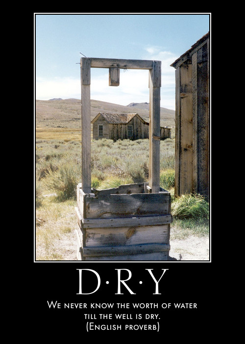 water well in dried up landscape