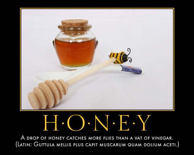 bee and honey jar