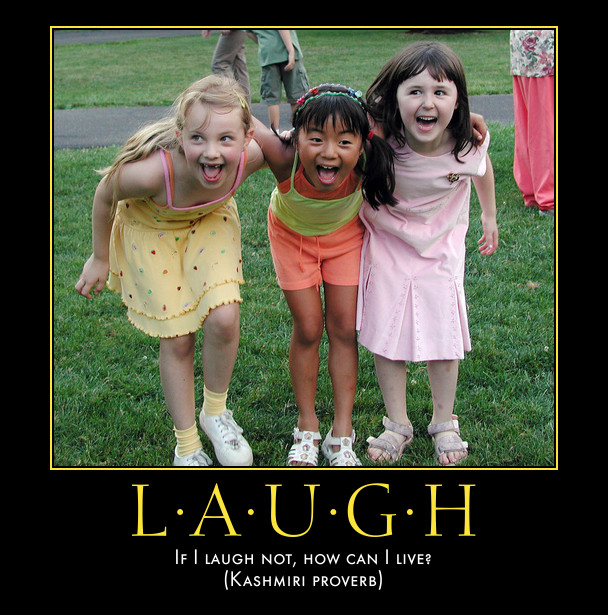 three girls laughing