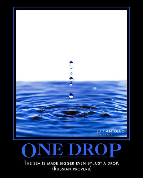 drop falling into water