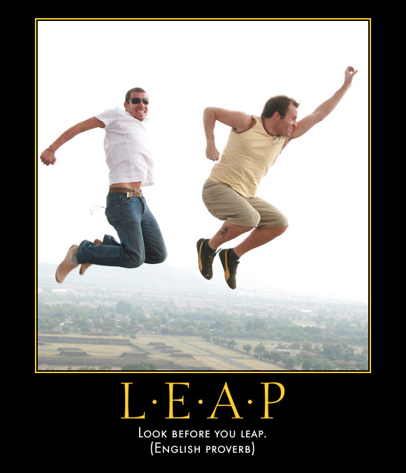 two men leaping