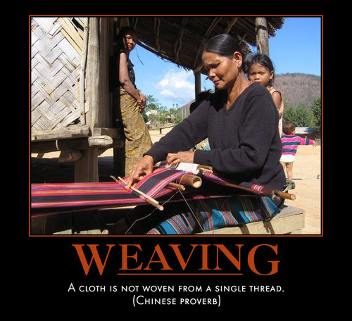 woman weaving